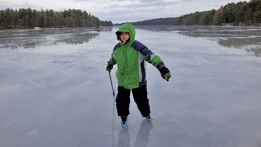 Ashland Reservoir ice fishing