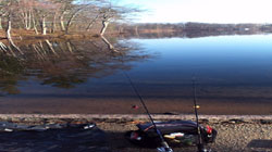 Trout Fishing at Dug Pond in Natick massachusetts
