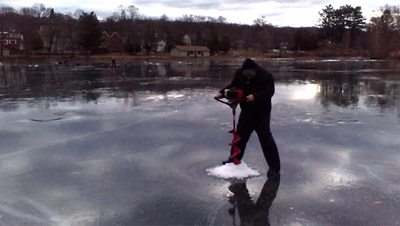 Ice Fishing on Hopedale Pond